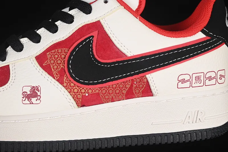 All Categories Nk Air Force 1 Air Force Series Nk Air Force 1 Low Air Force Low Nike Air Force 1'07 Low Year of the Horse Limited White Black Red Air Force One Low Casual Shoes DN1688-822